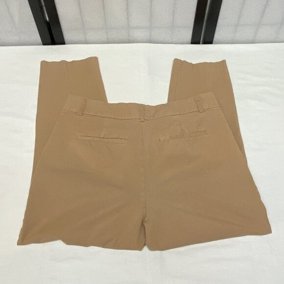 Time and Tru High Rise Stretch Straight Leg Ankle Dress Pants Slacks 12 Tan - Picture 9 of 13